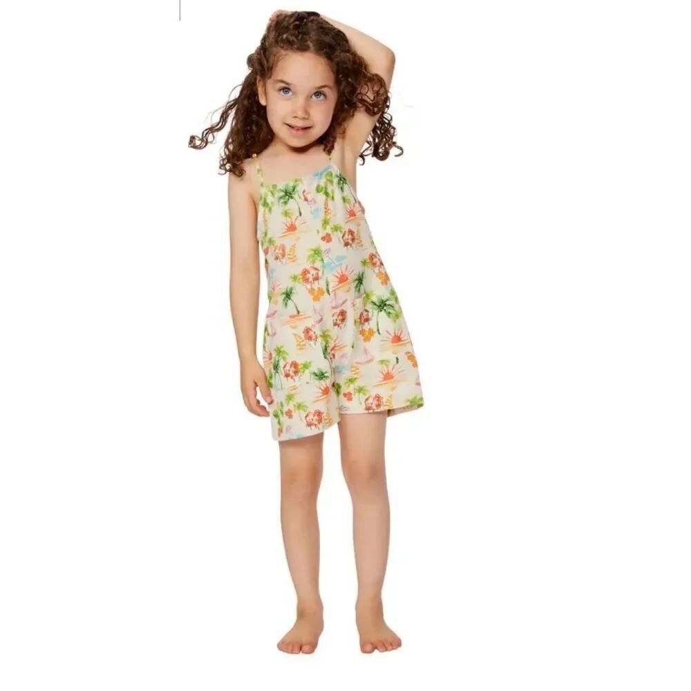 Rip Curl Vacation Club Romper Linen Blend Size 1-2Y